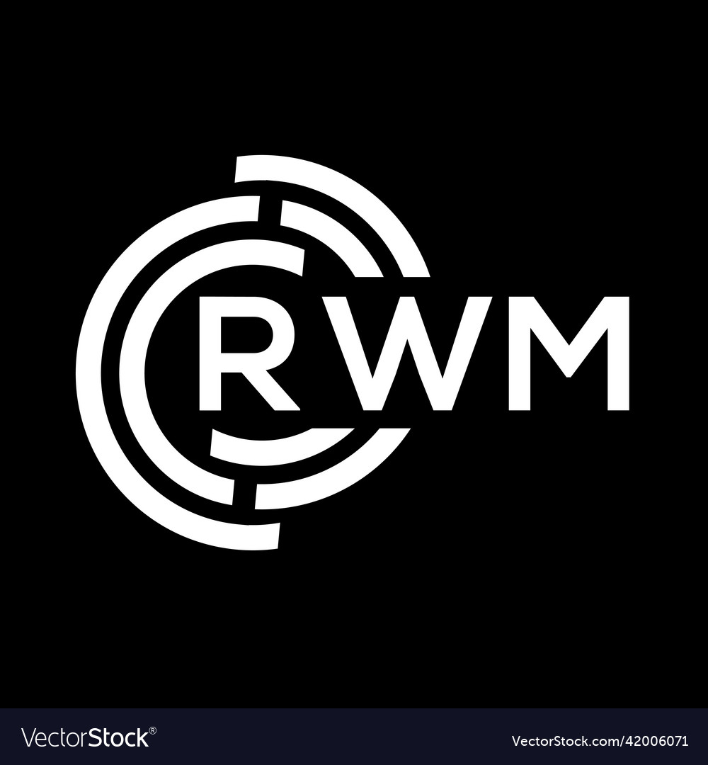 Rwm letter logo design monogram initials