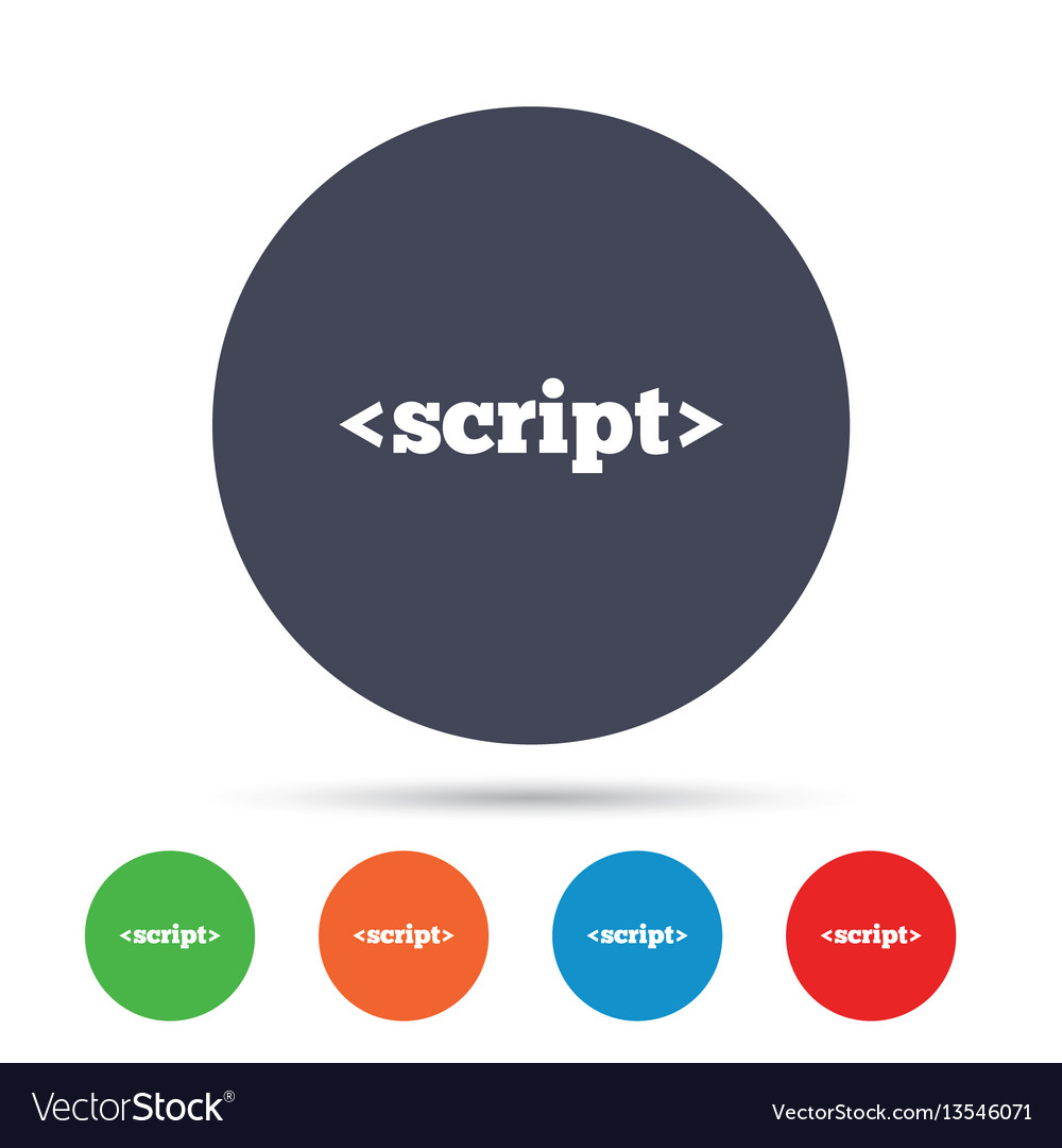 Script sign icon javascript code symbol