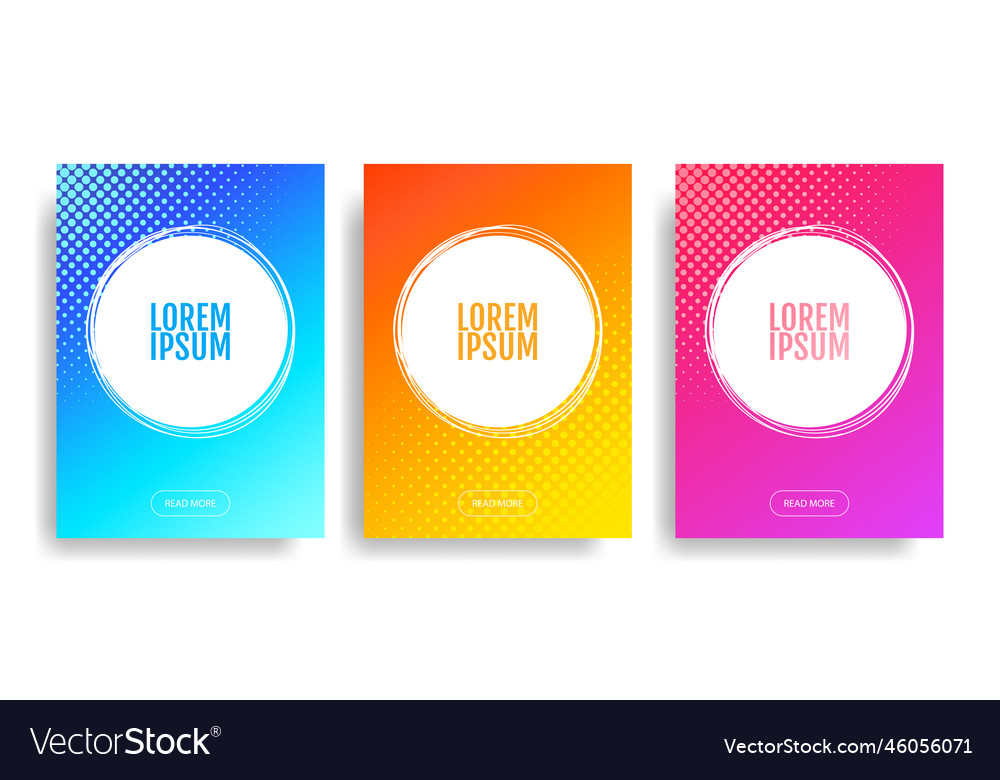 Set of editable minimal square banner template