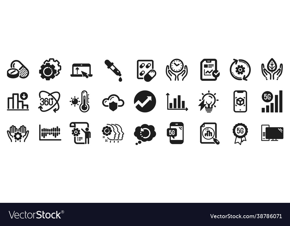 Set science icons such as swipe up column Vector Image Set science icons such as swipe up column
