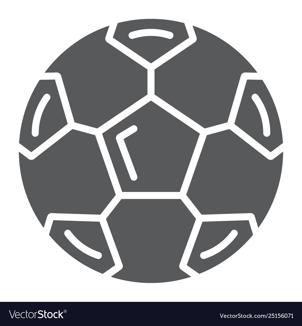 Soccer ball glyph icon sport and equipment