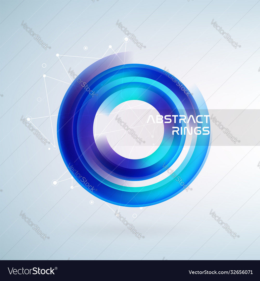 Technology circle with data lines blue abstract Vector Image Technology circle with data lines blue abstract