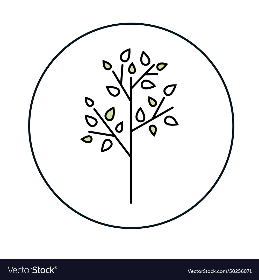Tree linear color icon