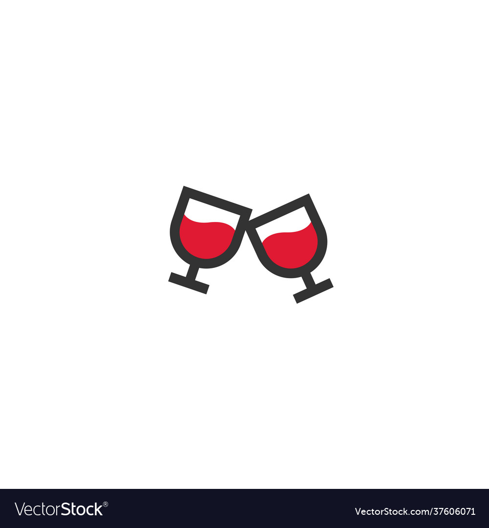 Two glasses with red wine icon mulled