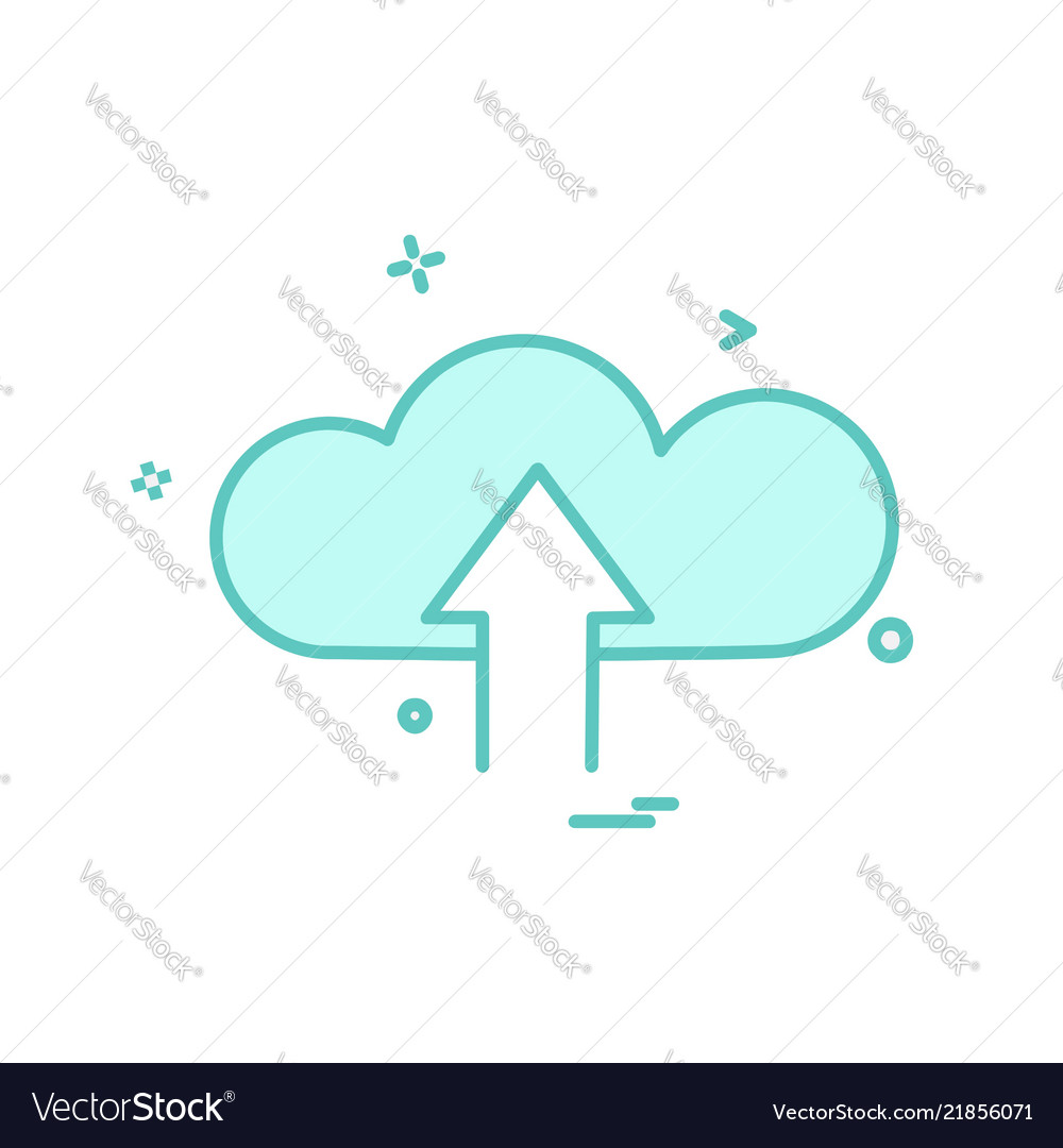 Upload icon design vector image Upload icon design