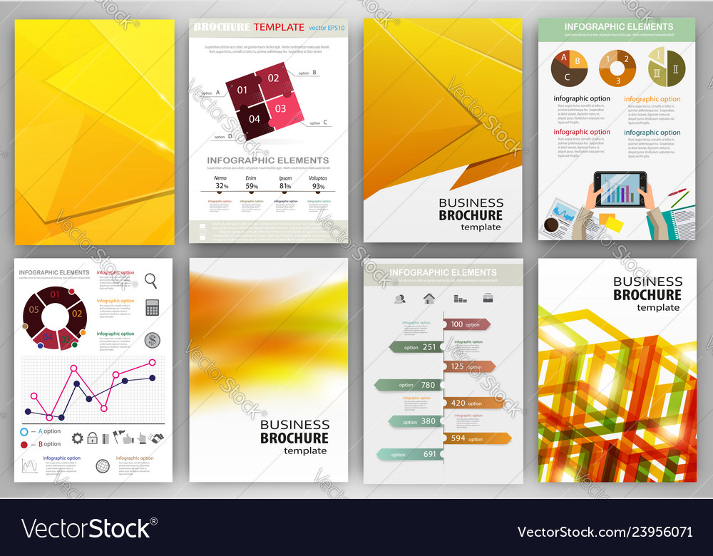 Yellow business backgrounds and abstract concept Vector Image