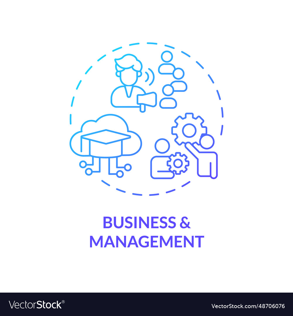 2d gradient thin linear icon business vector image 2d gradient thin linear icon business
