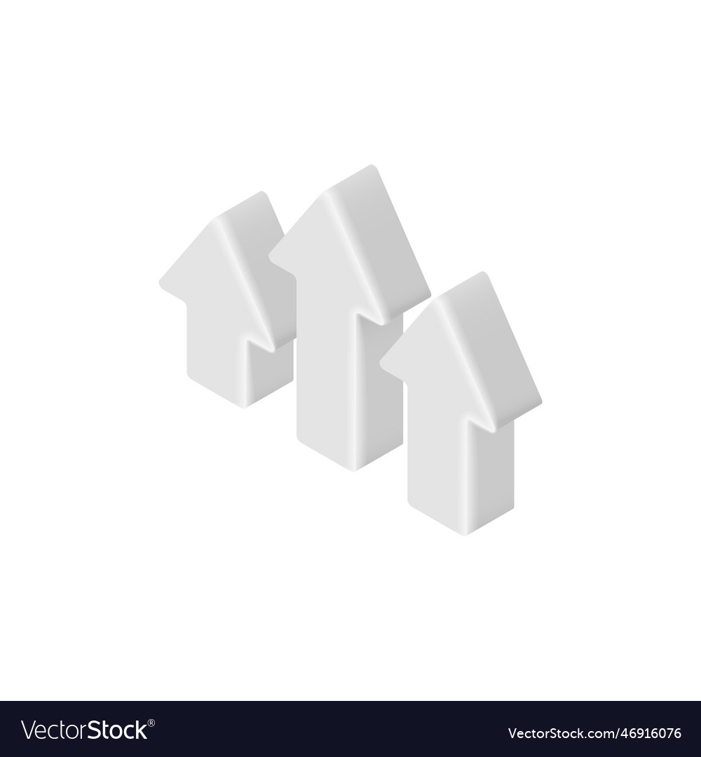 3d graph arrows icon isometric data vector image 3d graph arrows icon isometric data