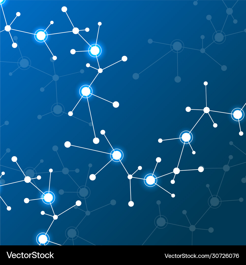 Abstract background molecules connected Royalty Free Vector
