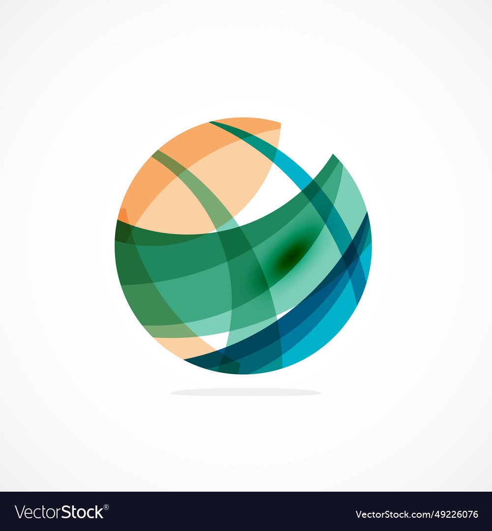 Abstract circle logo dynamic aesthetic