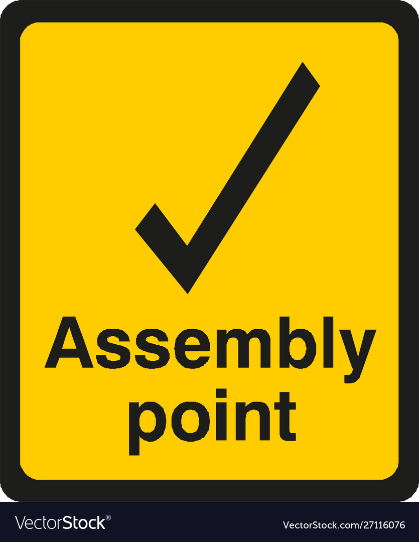 Assembly point icon eps10 Royalty Free Vector Image