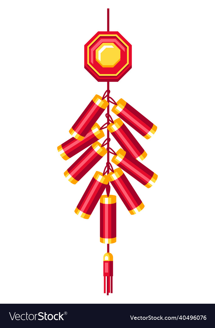 Chinesische Feuerwerk asiatische Tradition vector image Chinesische Feuerwerk asiatische Tradition