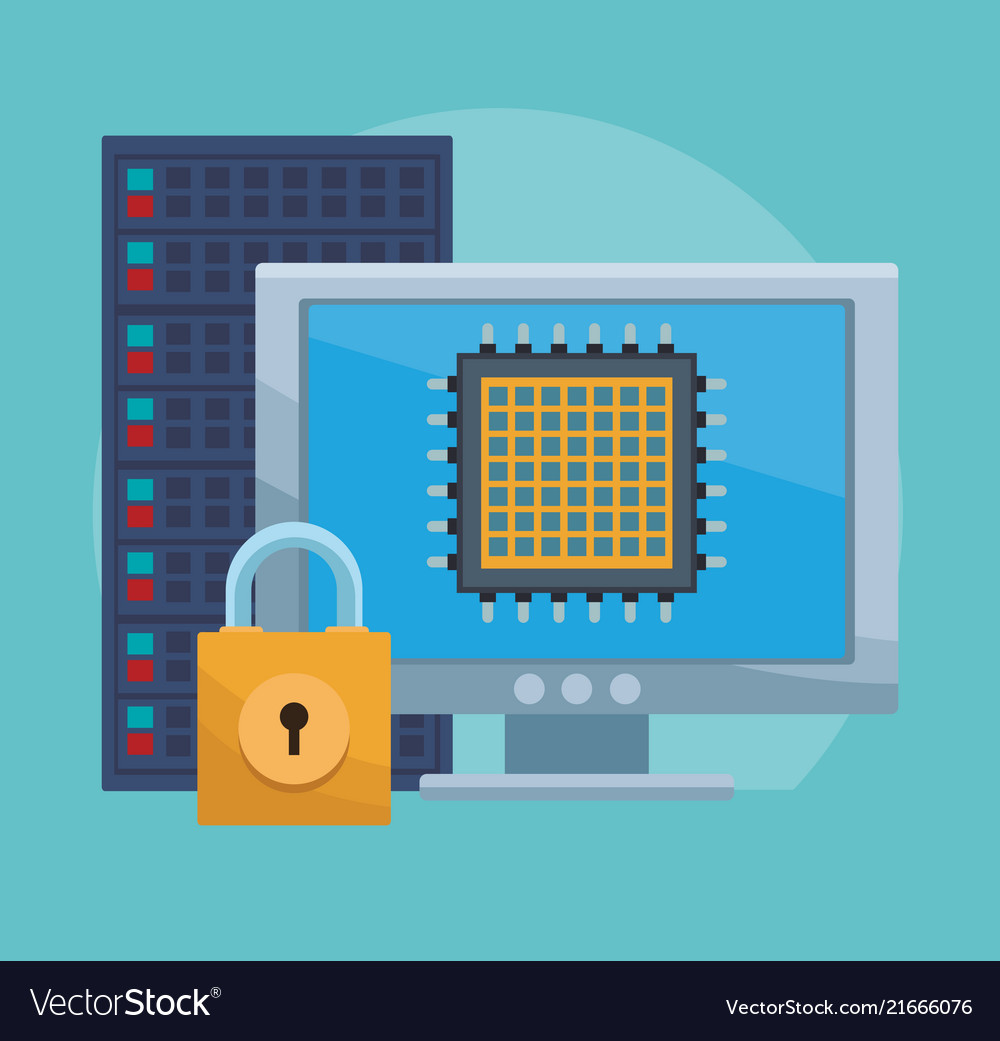 Datenbank und Cloud Computing vector image Datenbank und Cloud Computing