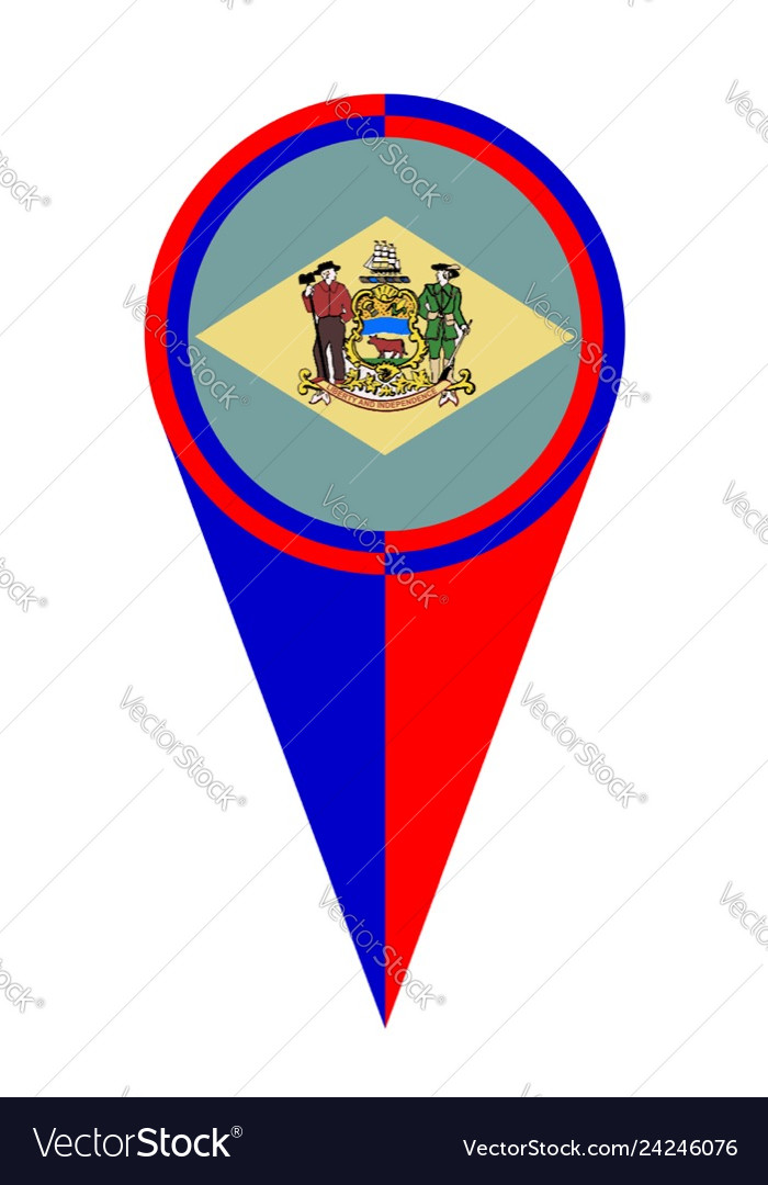 Delaware map pointer location flag