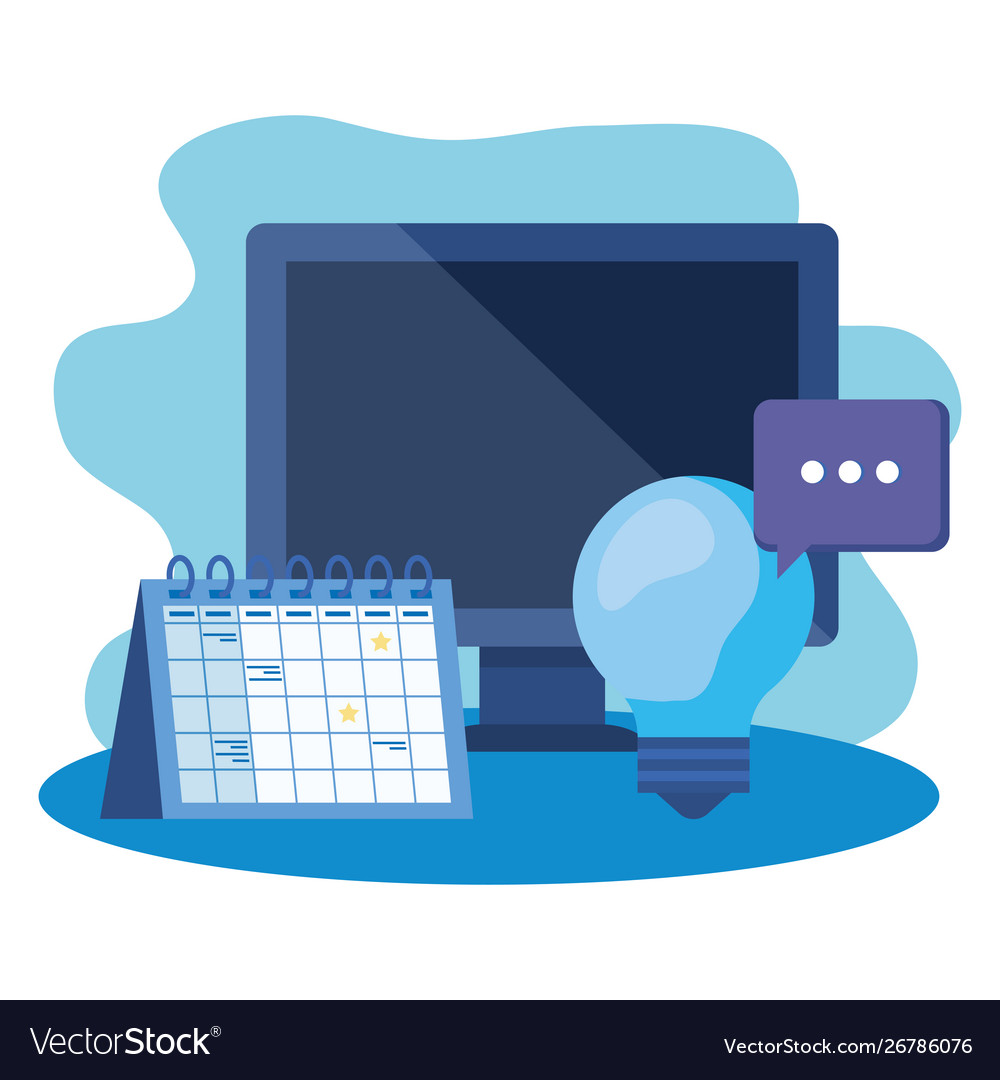 Desktop computer with calendar reminder