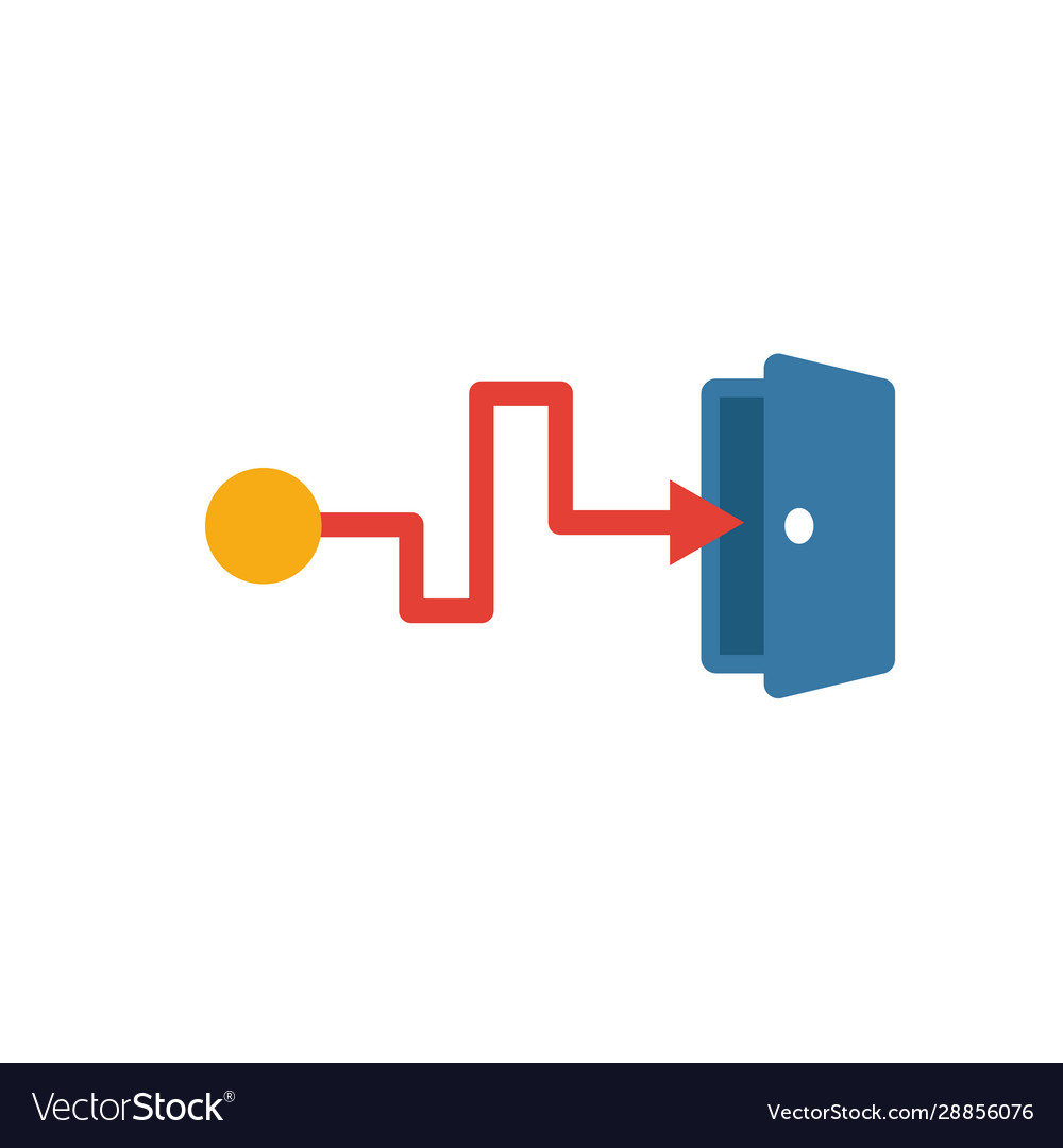 Exit strategy icon simple flat element from