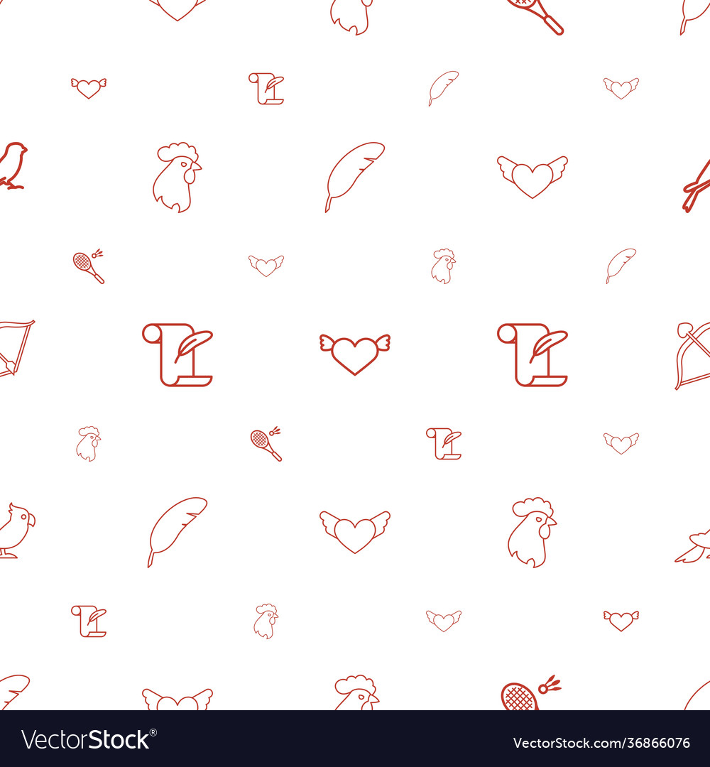 Feather icons pattern seamless white background