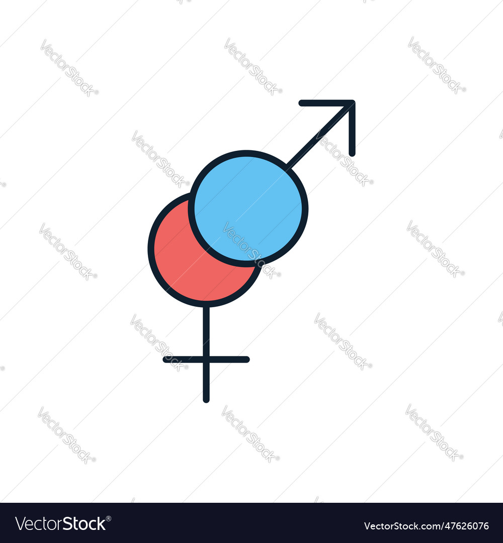 Gender symbol related icon vector image Gender symbol related icon