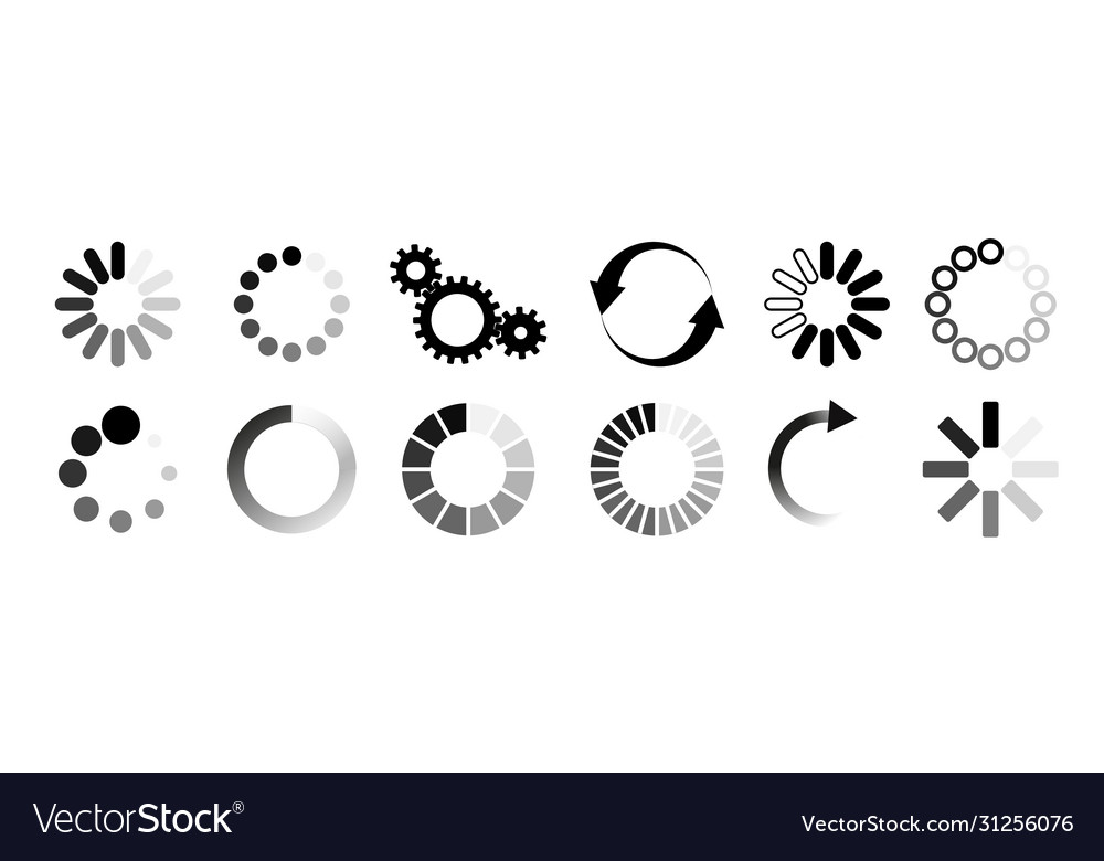 Load icon loading circle website buffer loader vector image Load icon loading circle website buffer loader