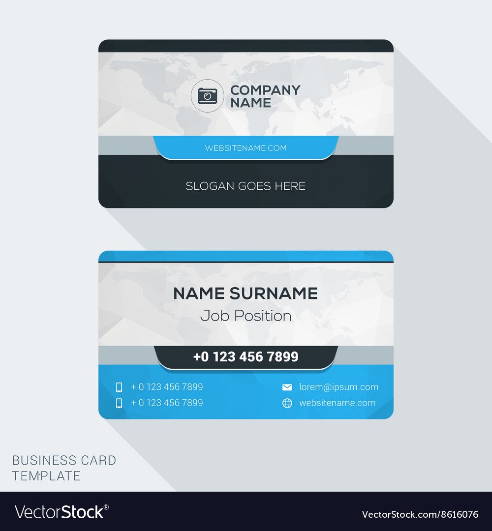 Modern creative business card template flat design