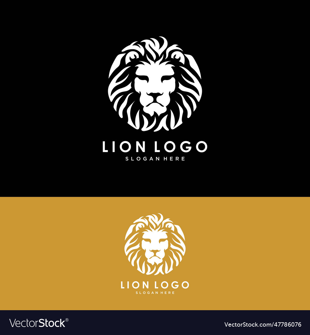 Modern lion logo Royalty Free Vector Image - VectorStock