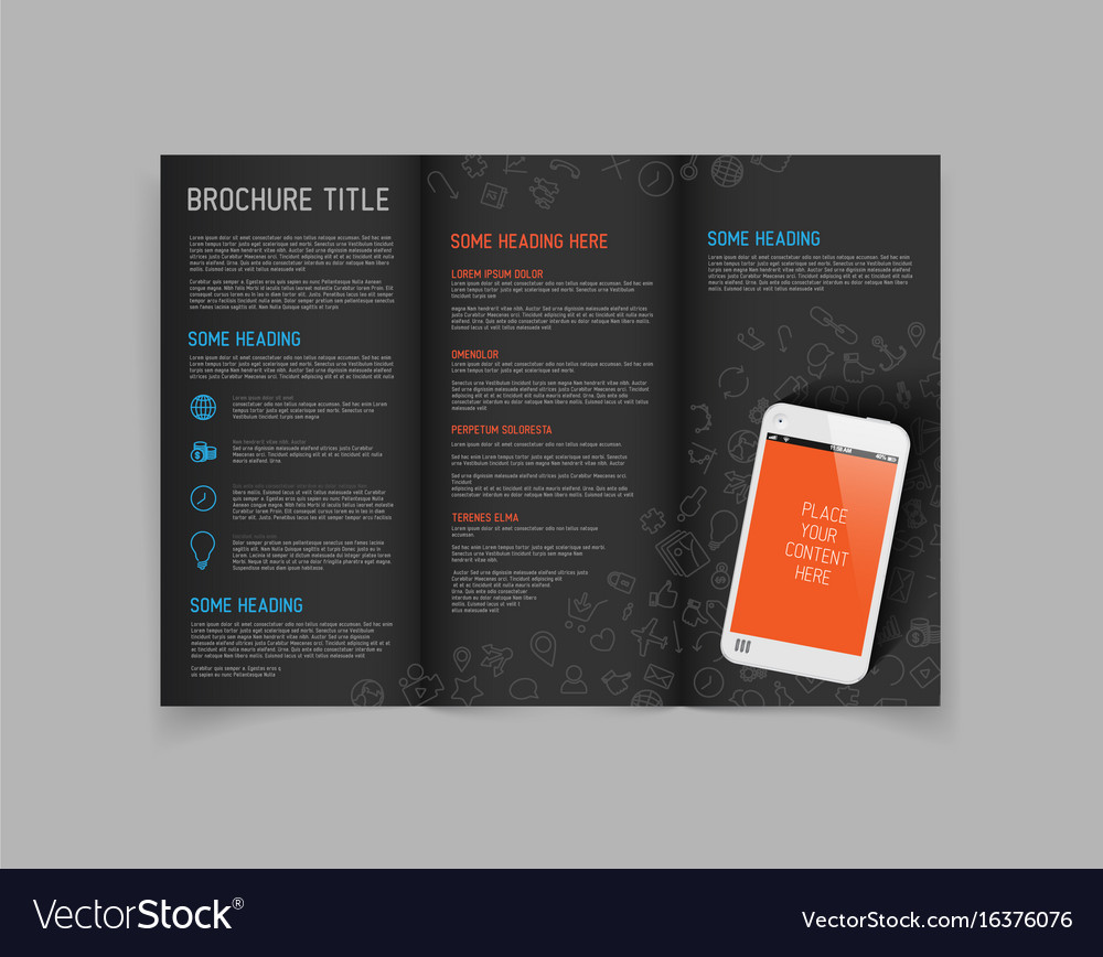 Modern three fold brochure design template