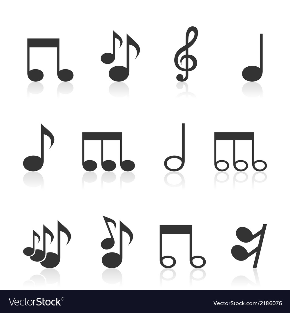 Musical Note Icon Set