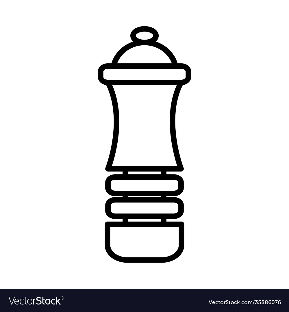 Pepper grinder icon line style Royalty Free Vector Image