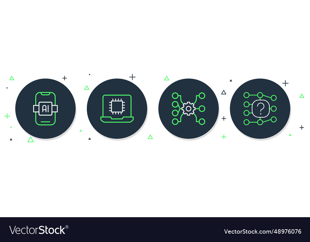 Zeilenprozessor cpu neural network künstlich vector image Zeilenprozessor cpu neural network künstlich
