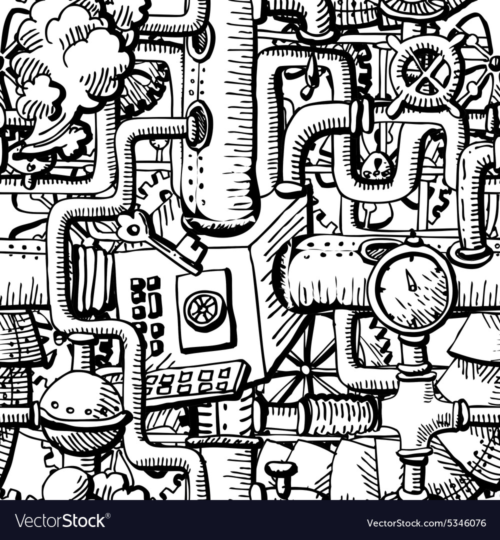 Steampunk seamless pattern
