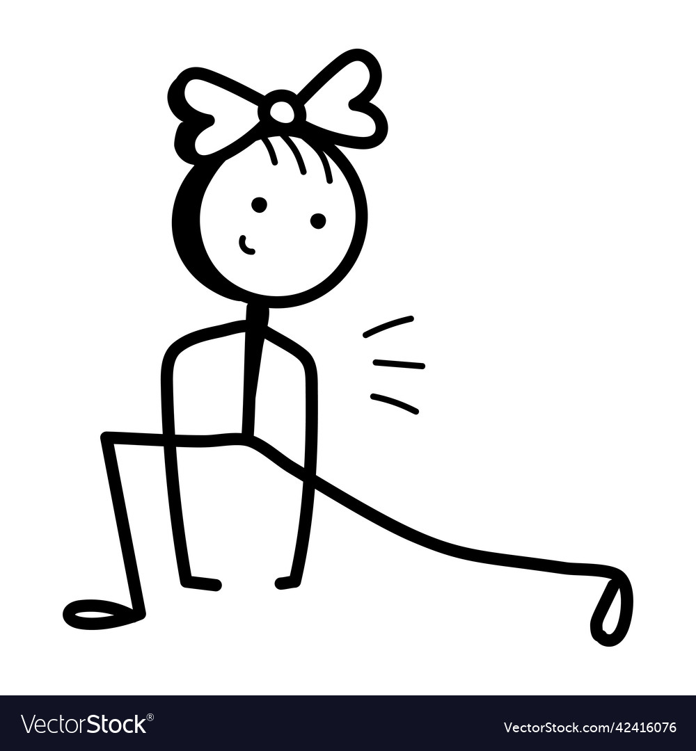 Stretching Royalty Free Vector Image VectorStock
