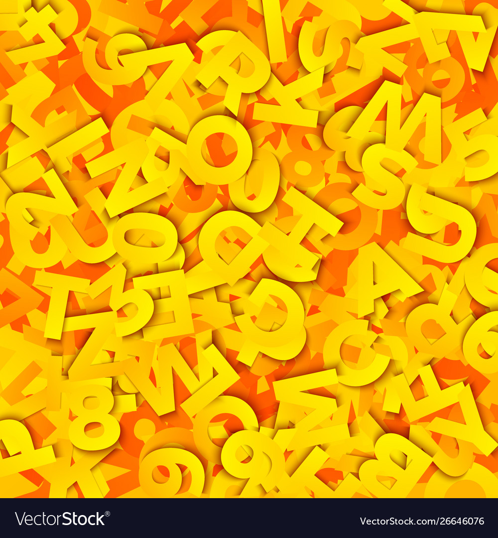 Type background with paper letters heap