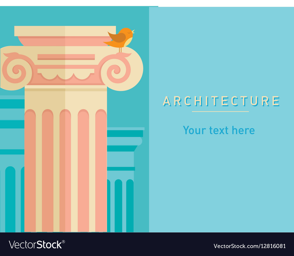 Ancient architecture tall columns