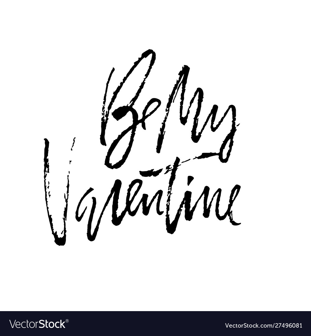 Be my valentine s typography