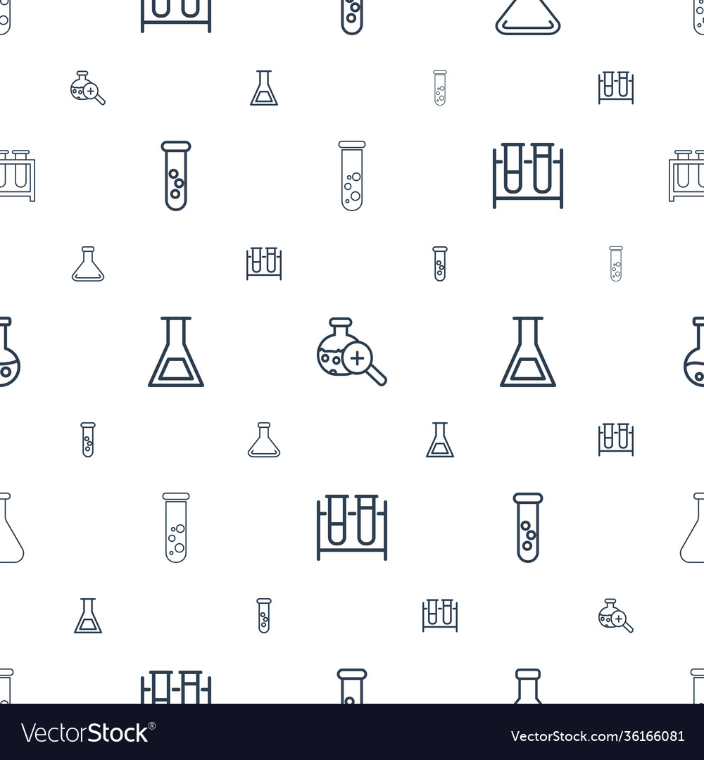 Beaker icons pattern seamless white background