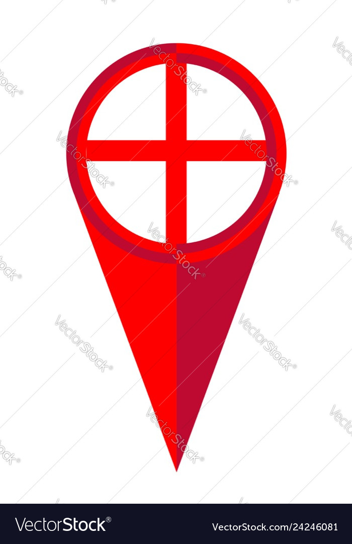 England map pointer location flag