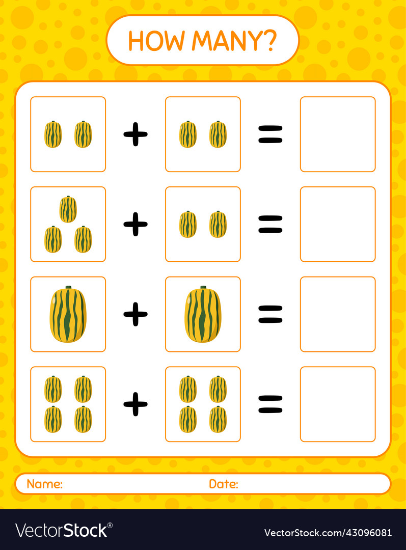 How many counting game with delicata squash