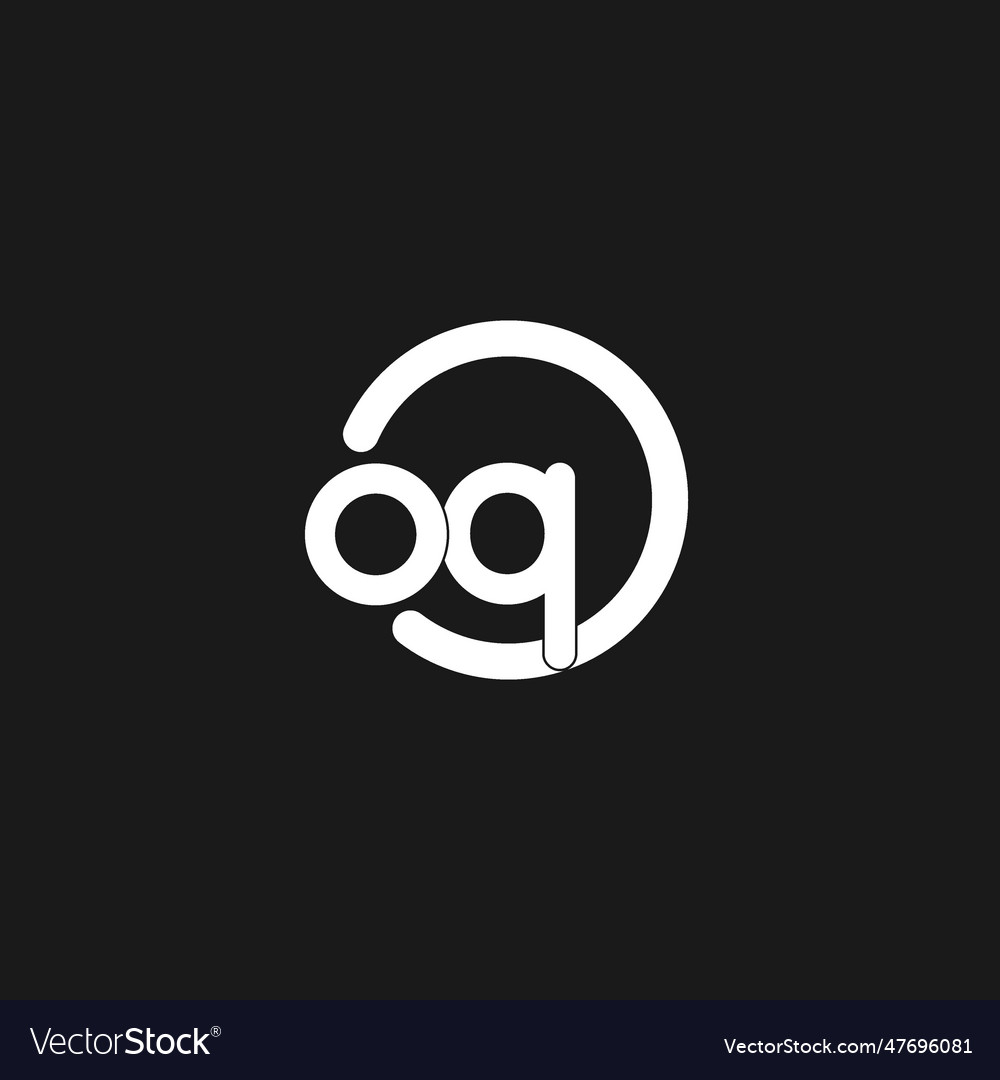Initials oq logo monogram with simple circles