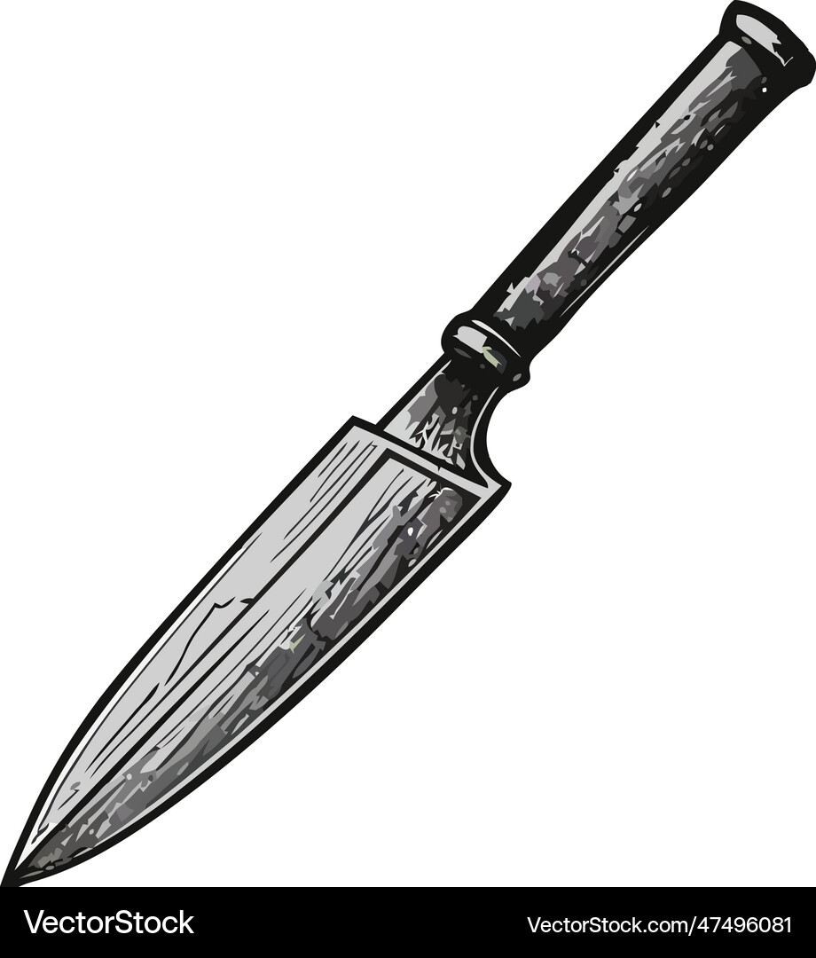 Metallic dagger violence in medieval history Vector Image