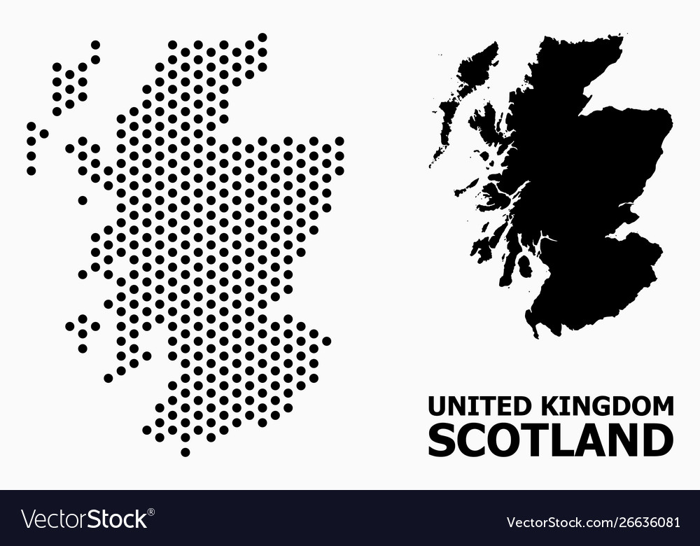 Pixel mosaic map scotland