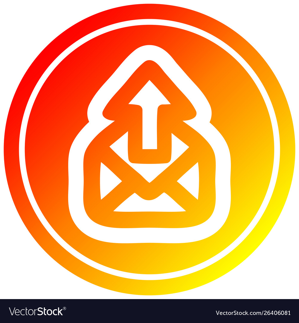 Send email circular in hot gradient spectrum