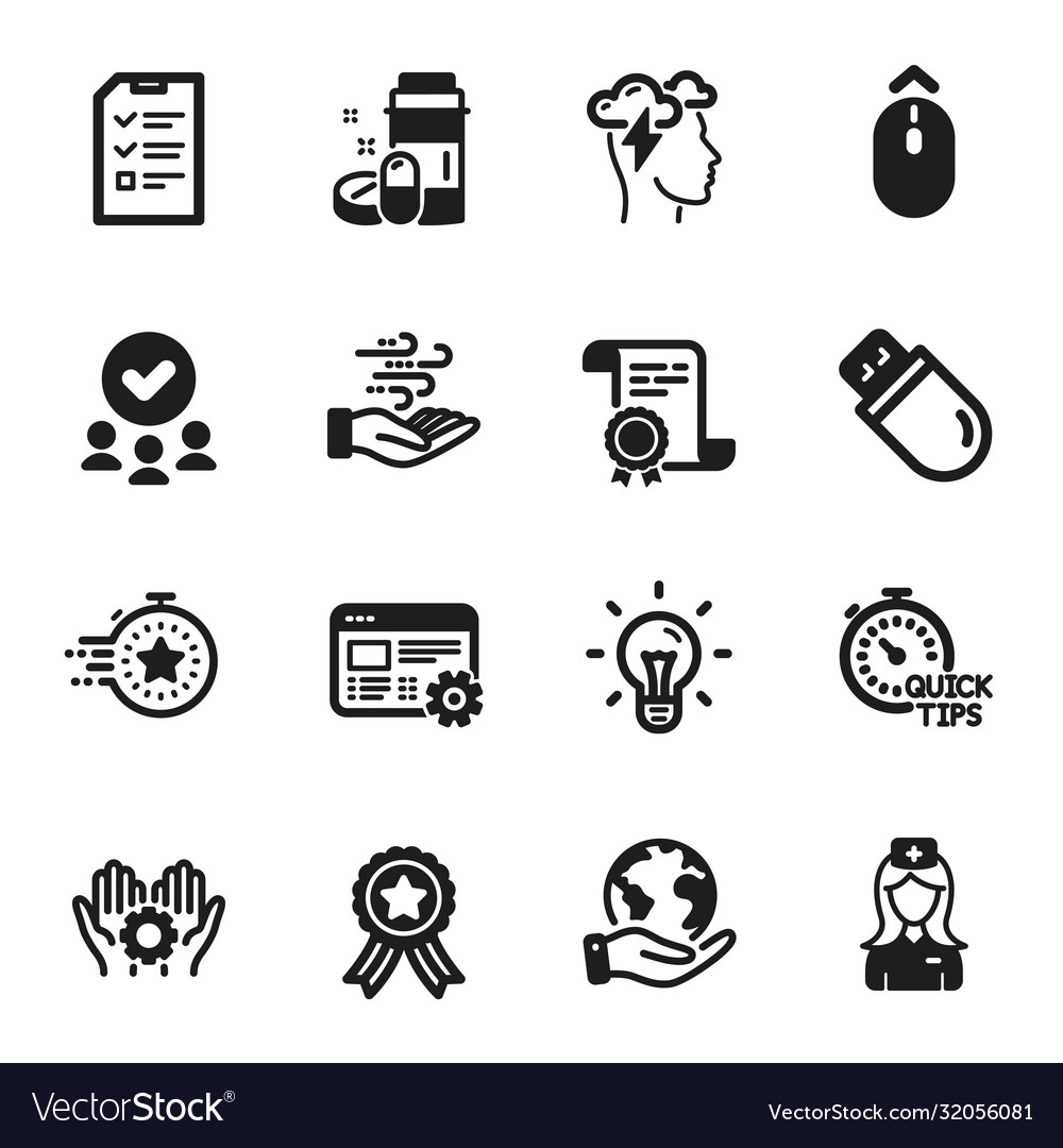 Set science icons such as web settings vector image Set science icons such as web settings