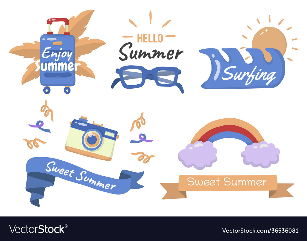 Summer label logo for banner