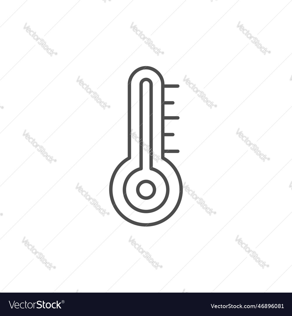 Thermometer related linear icon vector image Thermometer related linear icon