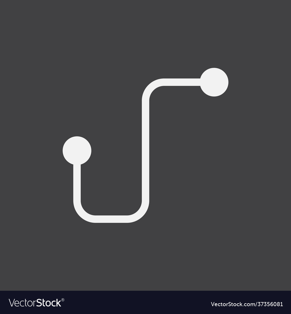 Tracking symbol line or path icon route your Vector Image Tracking symbol line or path icon route your