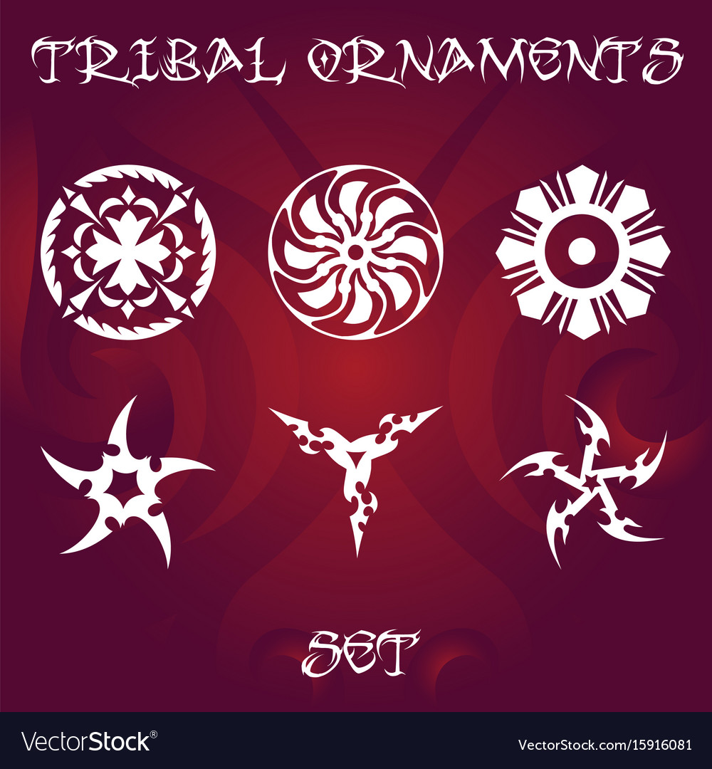 Tribale Designelemente und Tattoo Ornamente