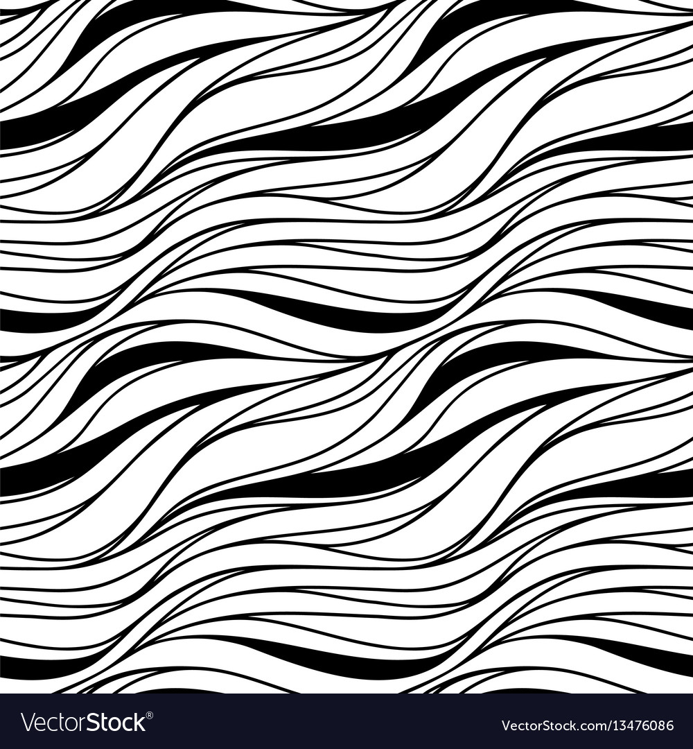 Abstract Monochrome Wave Pattern