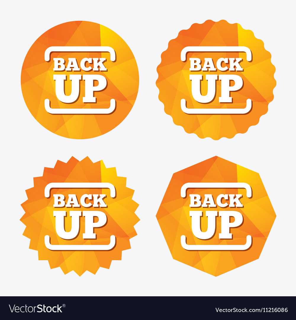 Backup date sign icon storage symbol