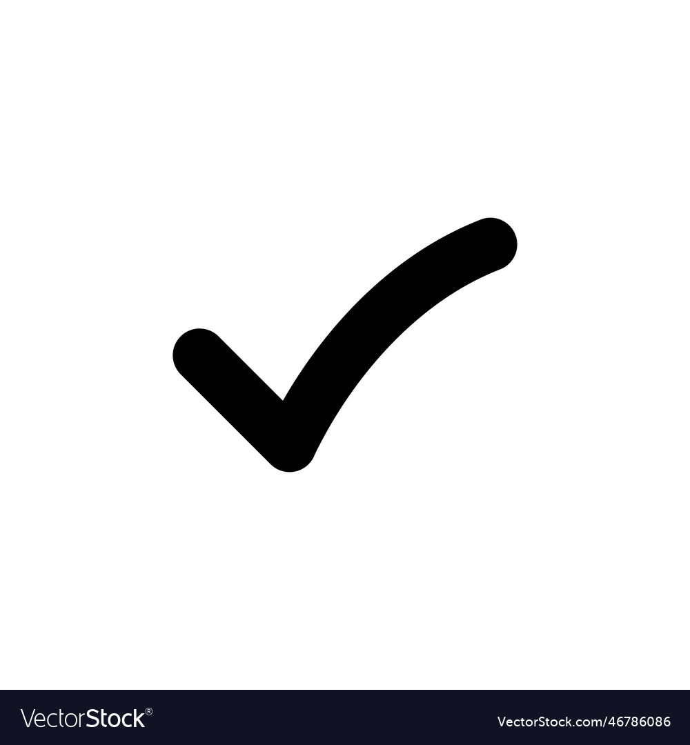 Check mark mark icon tick mark symbol Royalty Free Vector