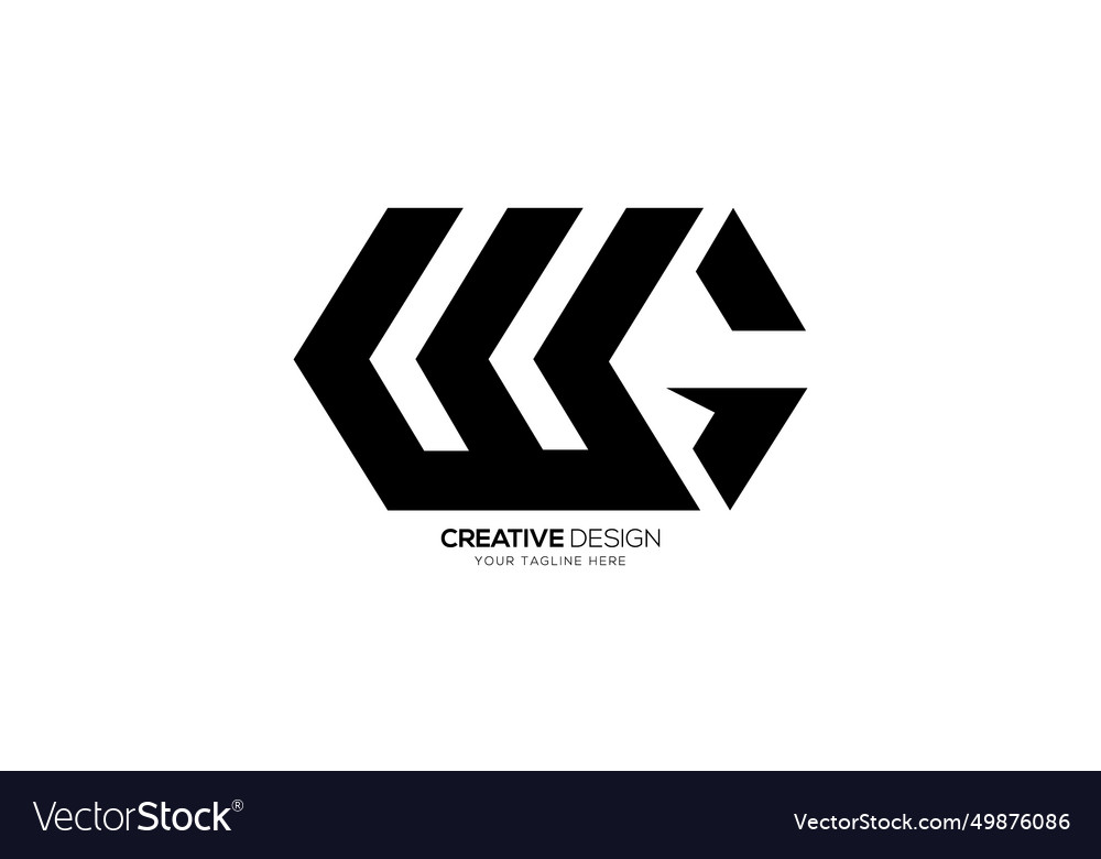 Letter wg creative initial unique modern monogram Vector Image